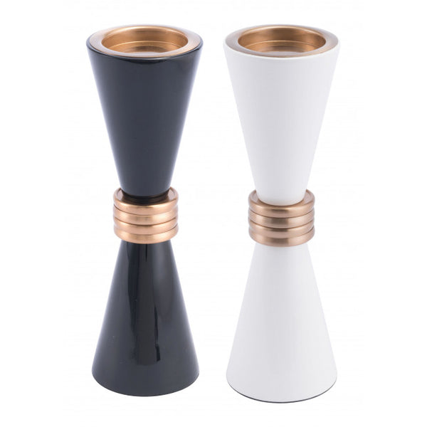 Olga Candle Holder Black & Gold