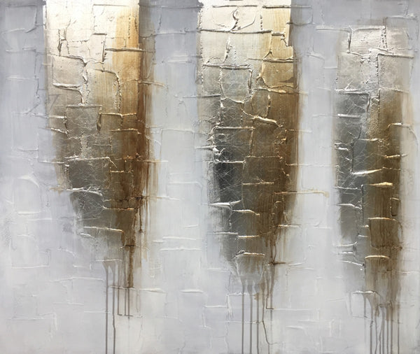 Oro Gold Abstract Oil Painting 47" x 39"