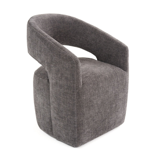Astoria Modern Dark Grey Fabric Dining Chair