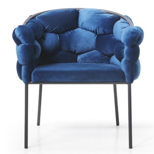 Cinzia Blue Fabric Dining Chair