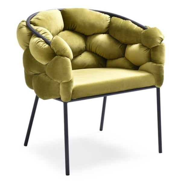 Cinzia Green Fabric Dining Chair