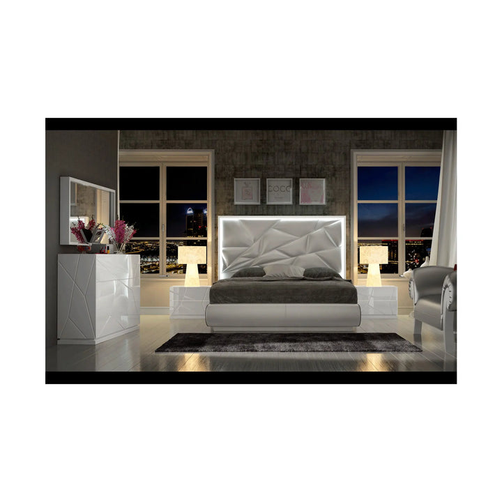 5PC Mikonos Led Panel Bedroom Set | Modern Bed Frame – Modern Contempo