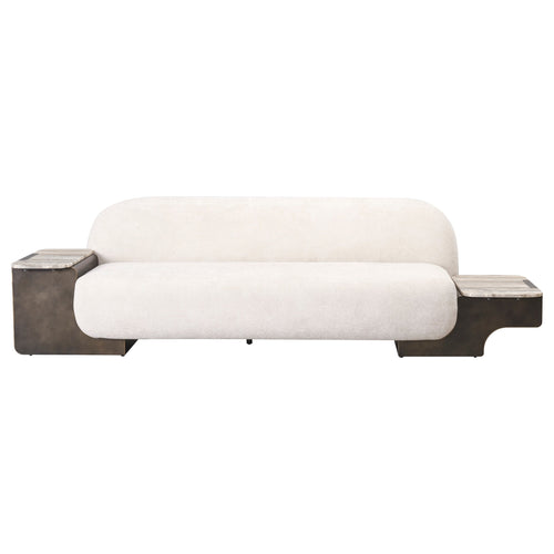 Bellanova Sofa with Integrated Travertine Side Tables