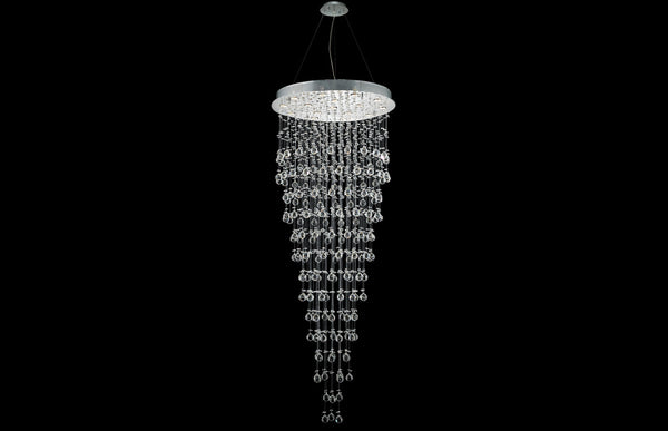 Belvedere Pendant 16 Light 30 inch Chrome Foyer Ceiling Light in GU10, Royal Cut