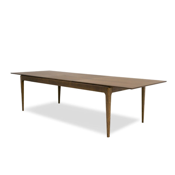 Dallas - Mid-Century Modern Brown Oak Extendable Dining Table