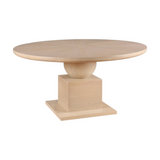 60" Albany Solid Wood And Oak Veneer Dining Table Natural