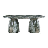 78" Naples Marble Finish Indoor / Outdoor Concrete Dining Table - Green