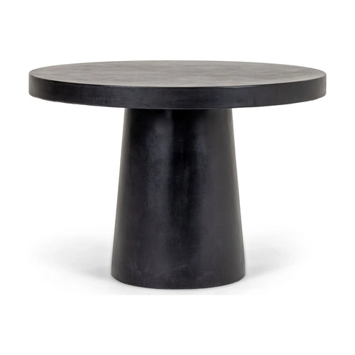 Dekalb Modern Black Concrete Round Dining Table