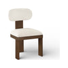 Rome Linen Upholstered Dining Chair – Dark Walnut (Set Of 2)