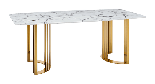 Maisonet Gold Marble Dining Table