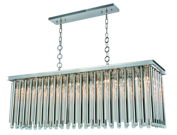 Opal Hang Polished Nickel Finish with Clear Crystal