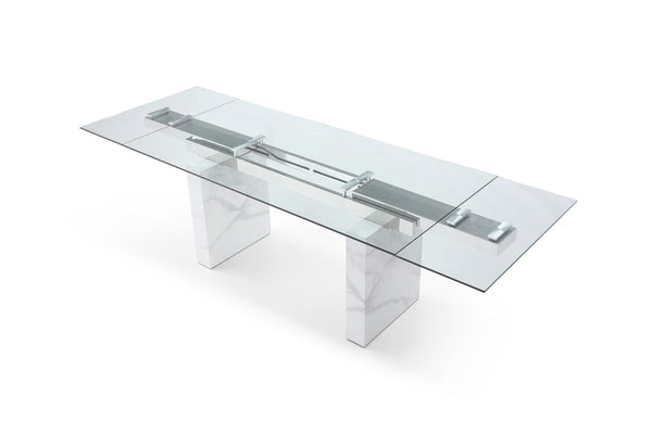 St Paul Extension Glass Dining Table