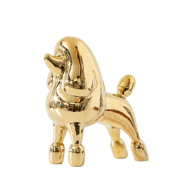 Gold Standing Poodle