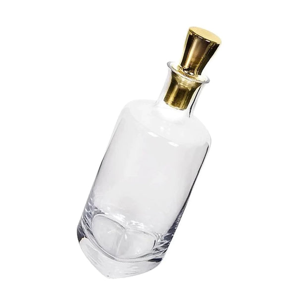 5Pc Luxury Glass Wine Bottle & Cup Slant Wine Glass Table