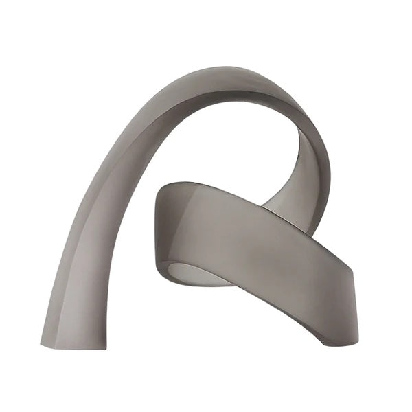 FROSTED RESIN ABSTRACT SCULPTURE - GREY