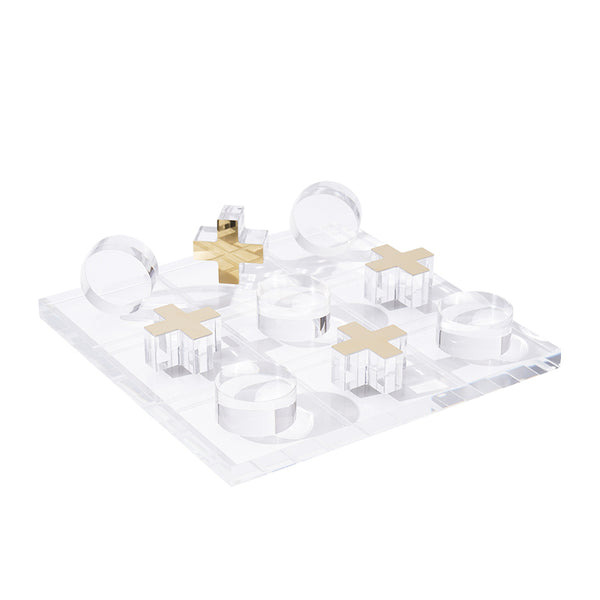 Clear Luxury Gold X and Os Tic Tac Toe Game ACRYLIC