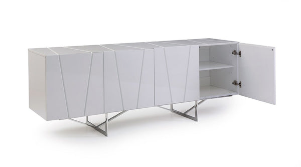 Evan Modern White High Gloss Buffet