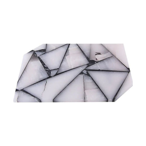 Fracture White Jade Natural Stone Tray