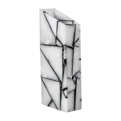 Fracture White Jade Natural Stone Vase – Small