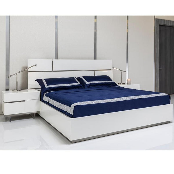 Auriel Blue Duvet Cover Set with crystals KING