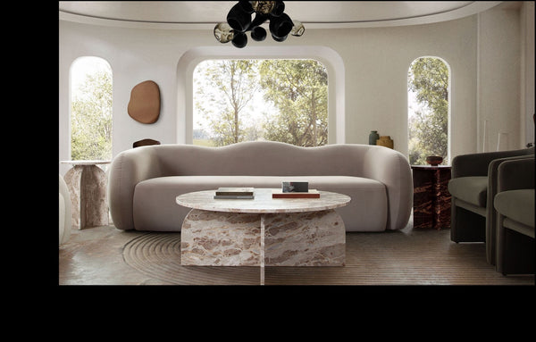 Mavin Winter Mink Velvet Sofa