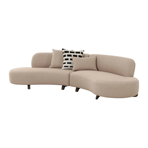 Baudin 120" 2-Piece Desert Tan Performance Bouclé Sectional
