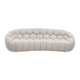 Halo Modern Curved Beige Fabric Sofa