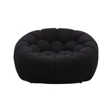 Halo Modern Curved Black Fabric Chair