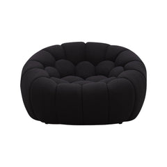 Halo Modern Curved Black Fabric Chair