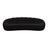 Halo Modern Curved Black Fabric Sofa