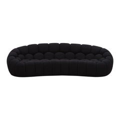 Halo Modern Curved Black Fabric Sofa