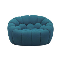 Halo Modern Curved Dark Teal Fabric Chair