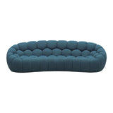 Halo Modern Curved Dark Teal Fabric Sofa