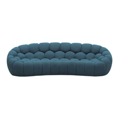 Halo Modern Curved Dark Teal Fabric Sofa