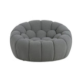 Halo Modern Curved Grey Fabric Chair
