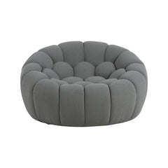 Halo Modern Curved Grey Fabric Chair
