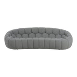 Halo Modern Curved Grey Fabric Sofa