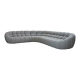 Modern Halo Grey Curved Sectional Sofa