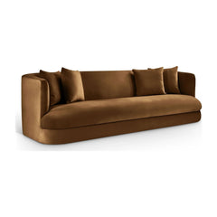 Oasis 93.5" Saddle Velvet Upholstered Sofa