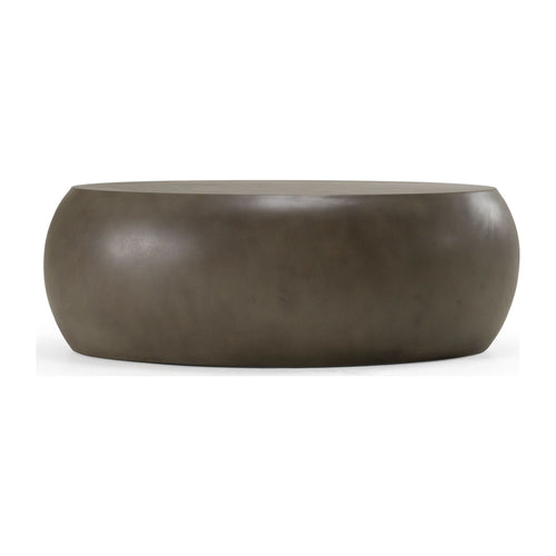 Ostra Modern Grey Concrete Oval Coffee Table