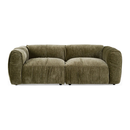 Rivani Olive Loveseat in Olive Green Fabric