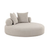 Spector Round Daybed Stone Textured Performance Fabric