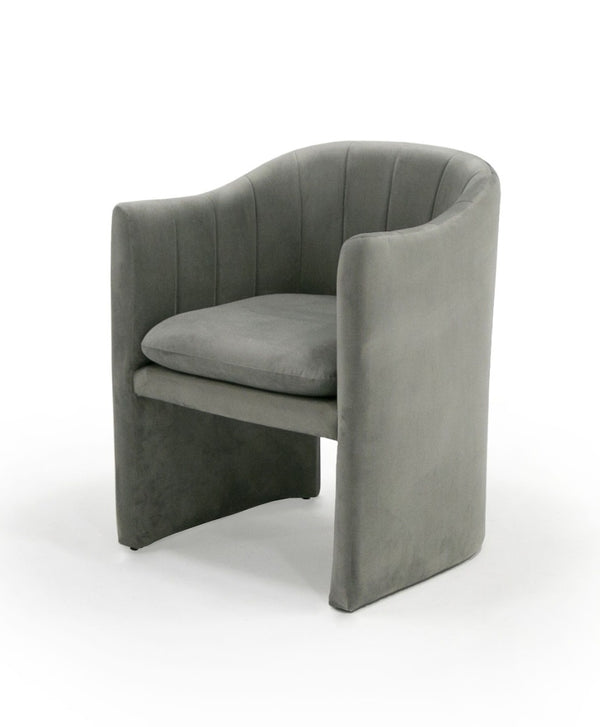 Boutique Modern Grey Fabric Dining Chair