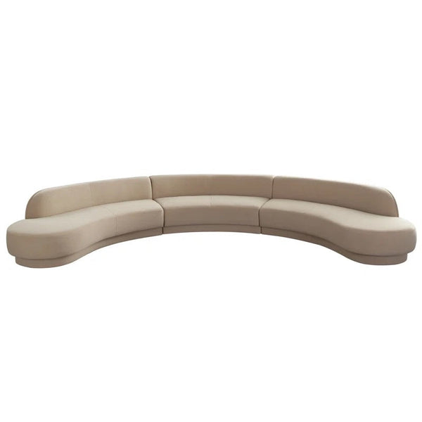 Morgan 3pc Velvet Curved Sofa