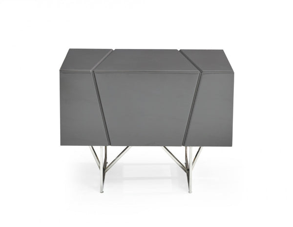 Evan Modern Grey Nightstand