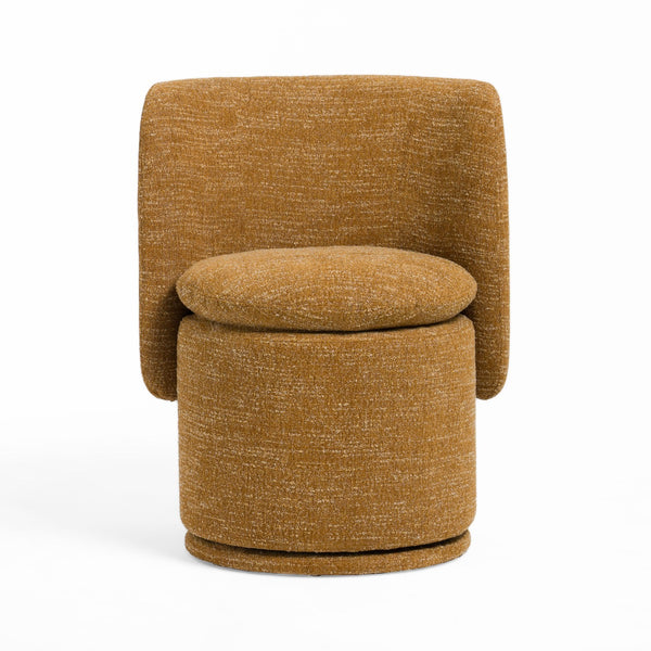 Toro Mustard Fabric Swivel Dining Chair
