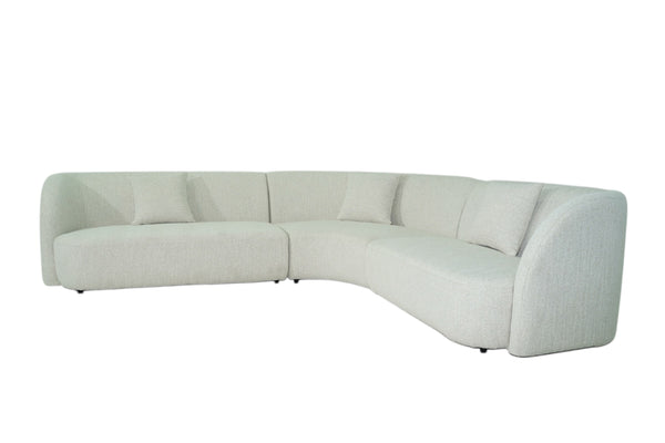 Cove 3Pc Sectional Light Beige Fabric