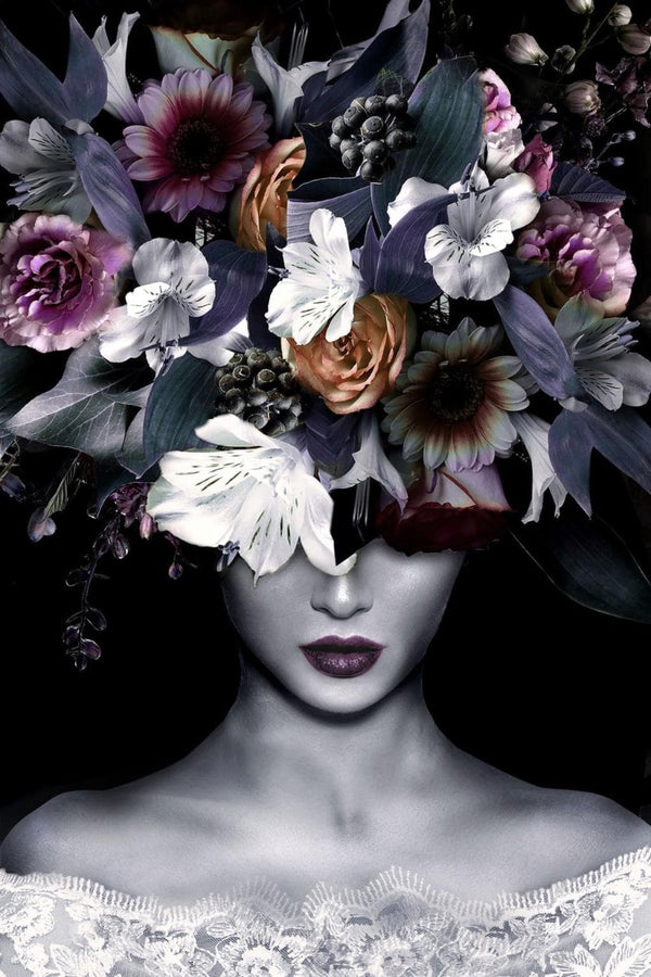 Floral Enigma Tempered Glass w/Foil