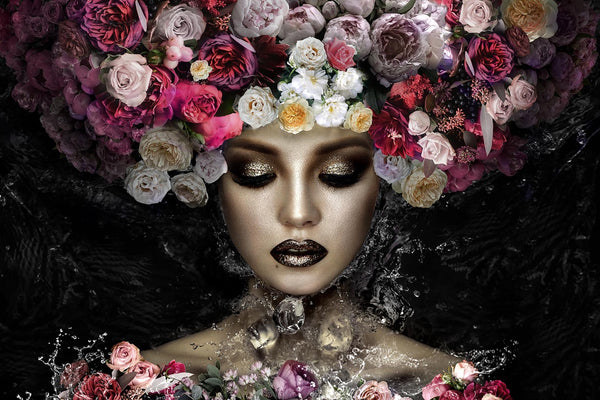 Goddess Of Blooming Serenity Tempered Glass