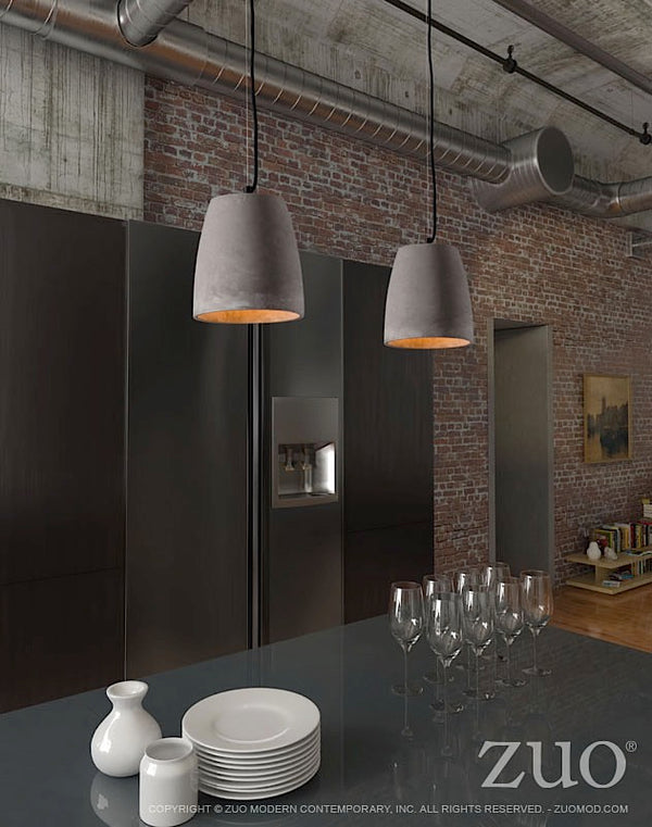 Fortune Ceiling Lamp Concrete Gray
